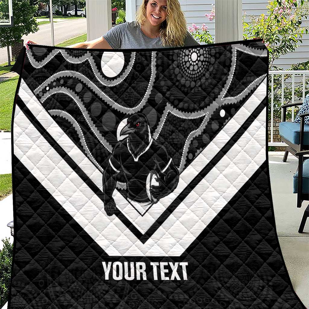 Souths Rugby Custom Quilt Go Magpies Mascot Aboriginal Art - Aussie Hoodie