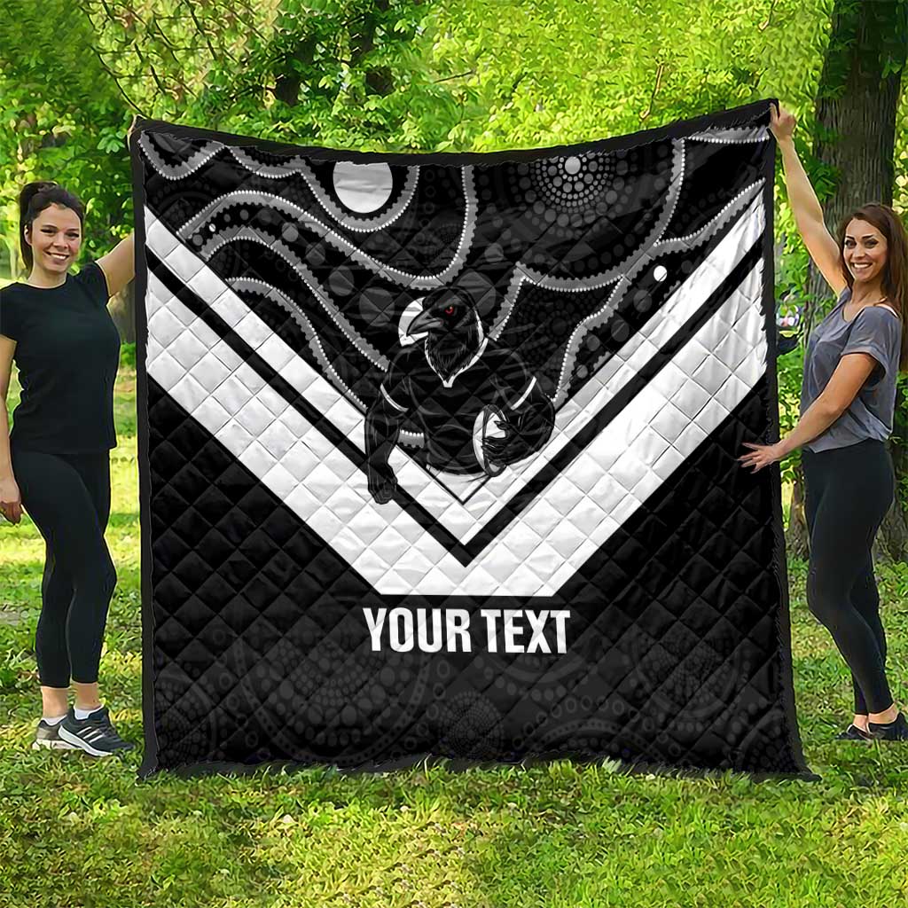 Souths Rugby Custom Quilt Go Magpies Mascot Aboriginal Art - Aussie Hoodie