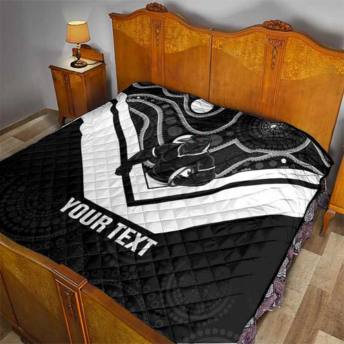 Souths Rugby Custom Quilt Go Magpies Mascot Aboriginal Art - Aussie Hoodie