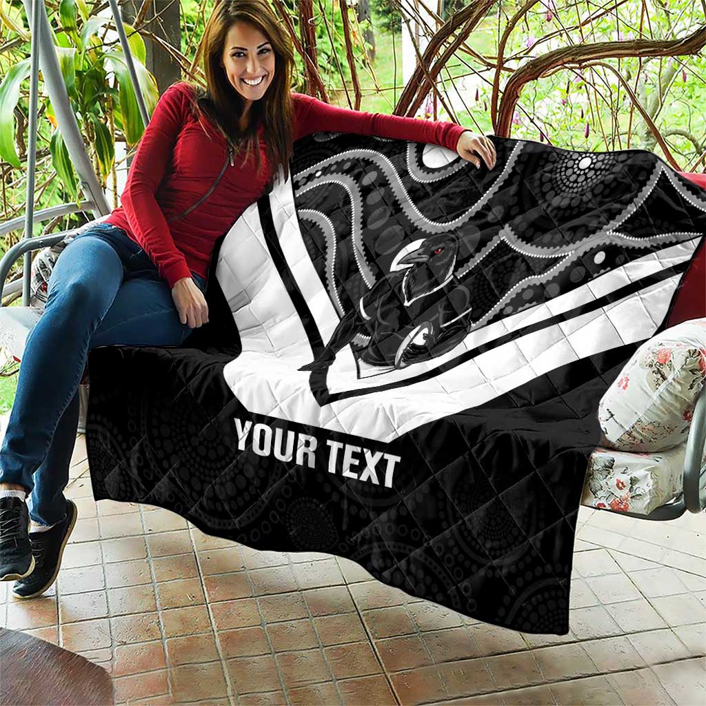 Souths Rugby Custom Quilt Go Magpies Mascot Aboriginal Art - Aussie Hoodie