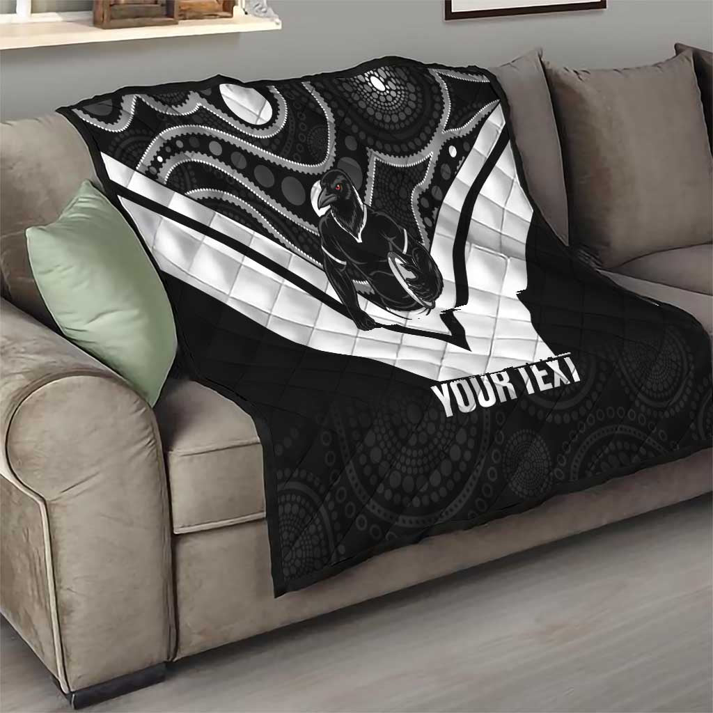 Souths Rugby Custom Quilt Go Magpies Mascot Aboriginal Art - Aussie Hoodie