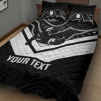 Souths Rugby Custom Quilt Bed Set Go Magpies Mascot Aboriginal Art - Aussie Hoodie