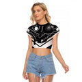 Souths Rugby Custom Raglan Cropped T Shirt Go Magpies Mascot Aboriginal Art - Aussie Hoodie