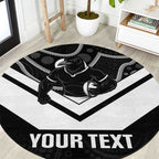 Souths Rugby Custom Round Carpet Go Magpies Mascot Aboriginal Art - Aussie Hoodie