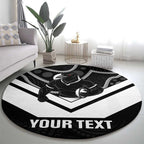 Souths Rugby Custom Round Carpet Go Magpies Mascot Aboriginal Art - Aussie Hoodie