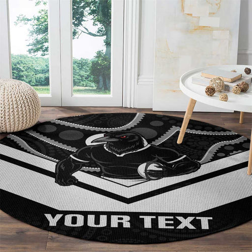 Souths Rugby Custom Round Carpet Go Magpies Mascot Aboriginal Art - Aussie Hoodie
