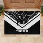 Souths Rugby Custom Rubber Doormat Go Magpies Mascot Aboriginal Art - Aussie Hoodie
