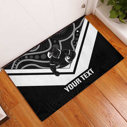 Souths Rugby Custom Rubber Doormat Go Magpies Mascot Aboriginal Art - Aussie Hoodie