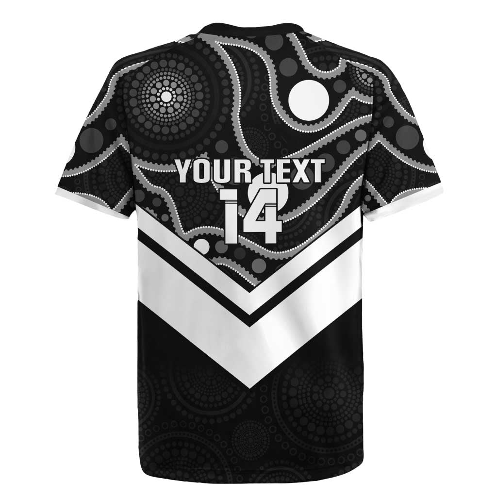 Souths Rugby Custom Rugby Jersey Go Magpies Mascot Aboriginal Art - Aussie Hoodie