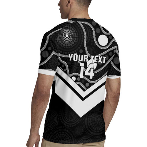 Souths Rugby Custom Rugby Jersey Go Magpies Mascot Aboriginal Art - Aussie Hoodie