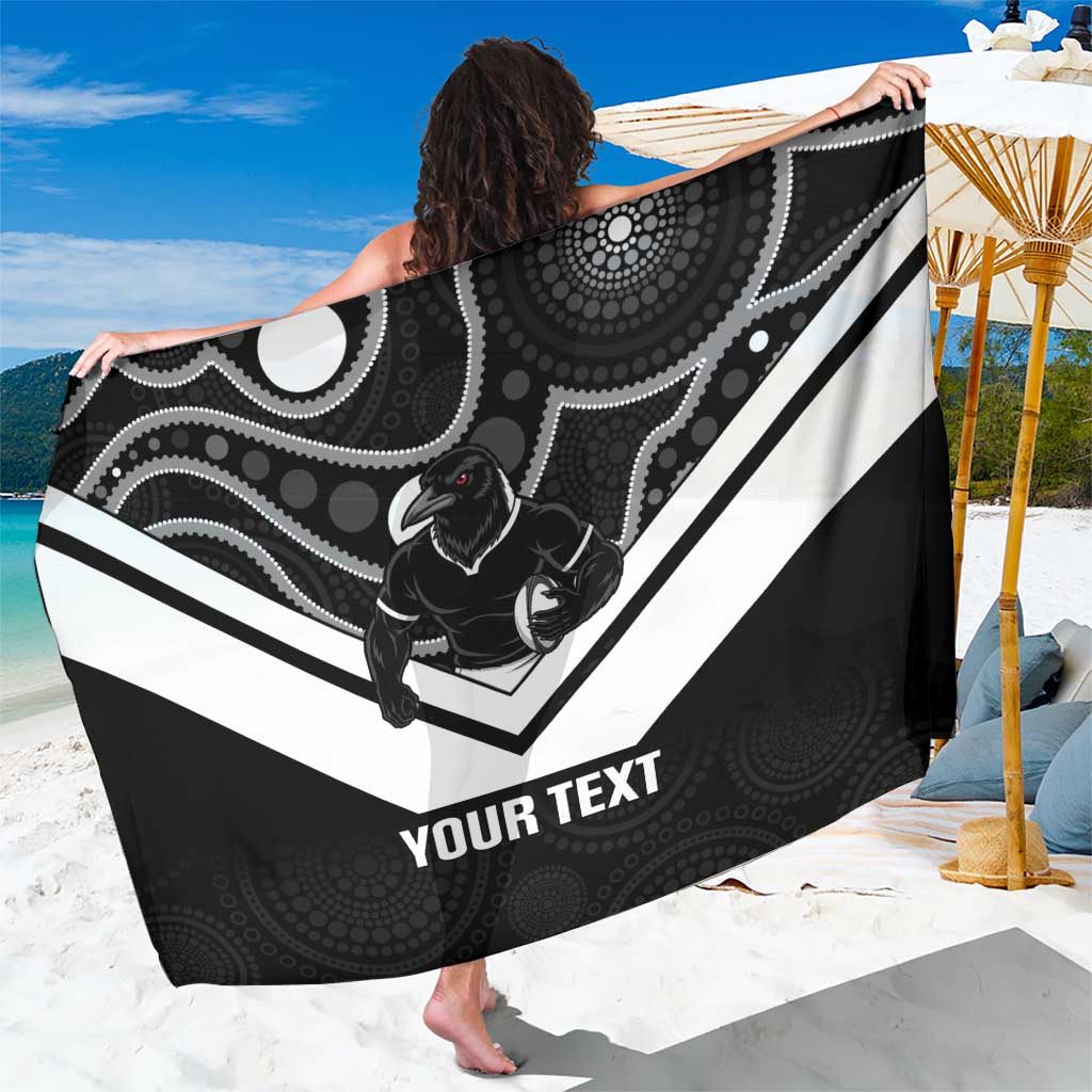 Souths Rugby Custom Sarong Go Magpies Mascot Aboriginal Art - Aussie Hoodie