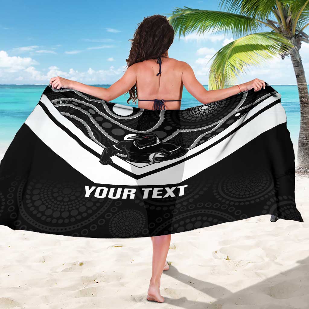 Souths Rugby Custom Sarong Go Magpies Mascot Aboriginal Art - Aussie Hoodie