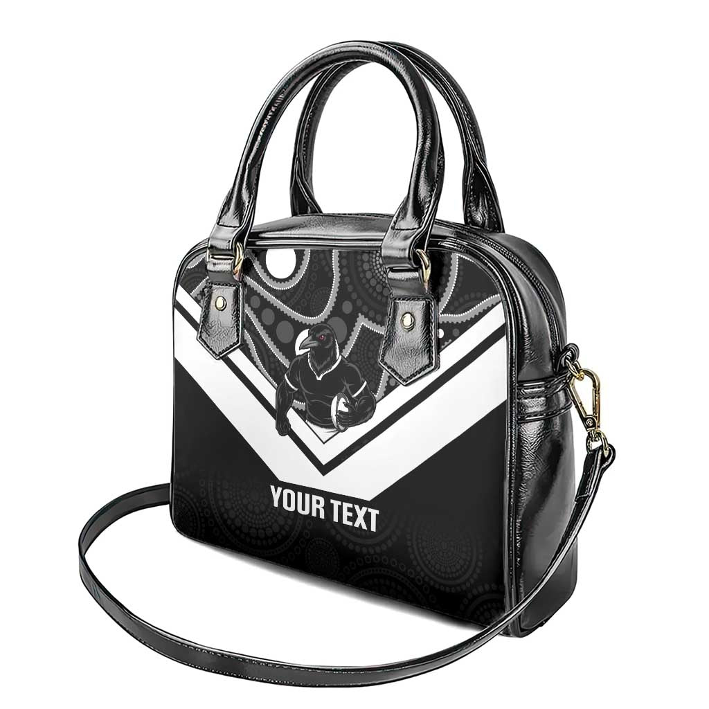 Souths Rugby Custom Shoulder Handbag Go Magpies Mascot Aboriginal Art - Aussie Hoodie