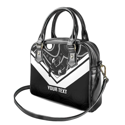 Souths Rugby Custom Shoulder Handbag Go Magpies Mascot Aboriginal Art - Aussie Hoodie