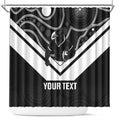 Souths Rugby Custom Shower Curtain Go Magpies Mascot Aboriginal Art - Aussie Hoodie
