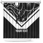 Souths Rugby Custom Shower Curtain Go Magpies Mascot Aboriginal Art - Aussie Hoodie
