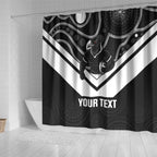 Souths Rugby Custom Shower Curtain Go Magpies Mascot Aboriginal Art - Aussie Hoodie