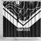Souths Rugby Custom Shower Curtain Go Magpies Mascot Aboriginal Art - Aussie Hoodie