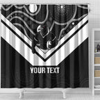 Souths Rugby Custom Shower Curtain Go Magpies Mascot Aboriginal Art - Aussie Hoodie