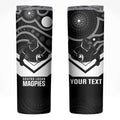 Souths Rugby Custom Skinny Tumbler Go Magpies Mascot Aboriginal Art - Aussie Hoodie