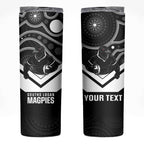Souths Rugby Custom Skinny Tumbler Go Magpies Mascot Aboriginal Art - Aussie Hoodie