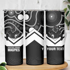 Souths Rugby Custom Skinny Tumbler Go Magpies Mascot Aboriginal Art - Aussie Hoodie