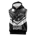 Souths Rugby Custom Sleeveless Hoodie Go Magpies Mascot Aboriginal Art - Aussie Hoodie