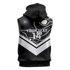Souths Rugby Custom Sleeveless Zip Hoodie Go Magpies Mascot Aboriginal Art LT14