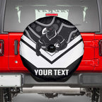 Souths Rugby Custom Spare Tire Cover Go Magpies Mascot Aboriginal Art - Aussie Hoodie