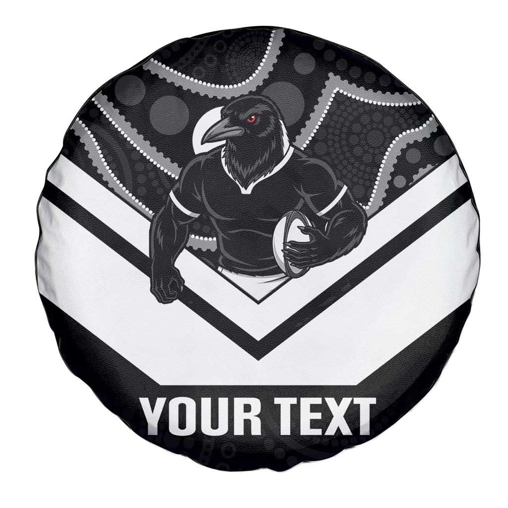 Souths Rugby Custom Spare Tire Cover Go Magpies Mascot Aboriginal Art - Aussie Hoodie