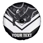 Souths Rugby Custom Spare Tire Cover Go Magpies Mascot Aboriginal Art - Aussie Hoodie