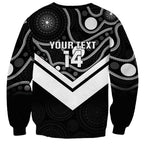 Souths Rugby Custom Sweatshirt Go Magpies Mascot Aboriginal Art - Aussie Hoodie