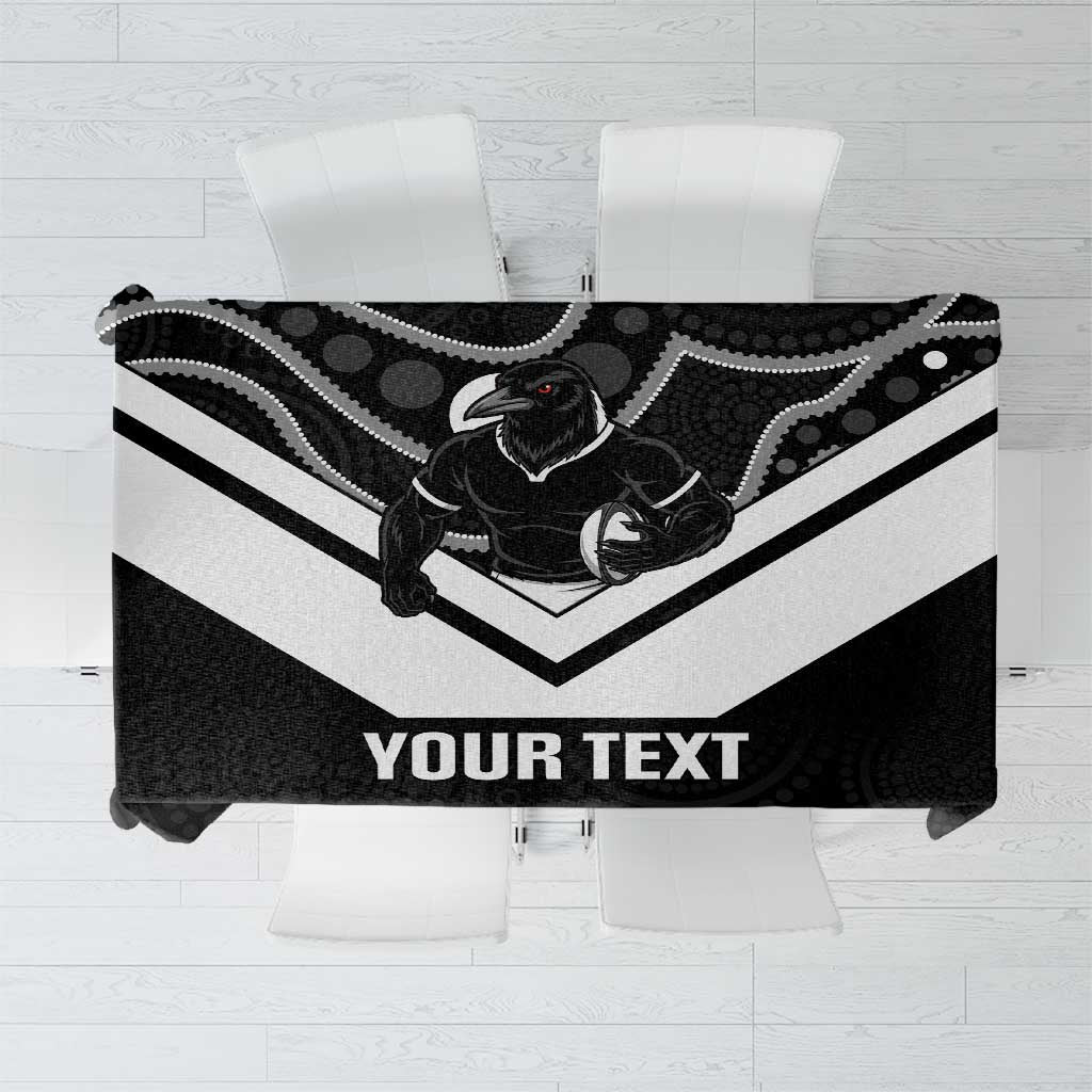 Souths Rugby Custom Tablecloth Go Magpies Mascot Aboriginal Art - Aussie Hoodie