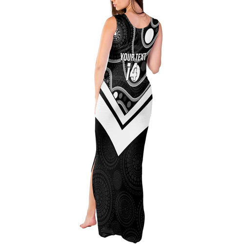 Souths Rugby Custom Tank Maxi Dress Go Magpies Mascot Aboriginal Art - Aussie Hoodie
