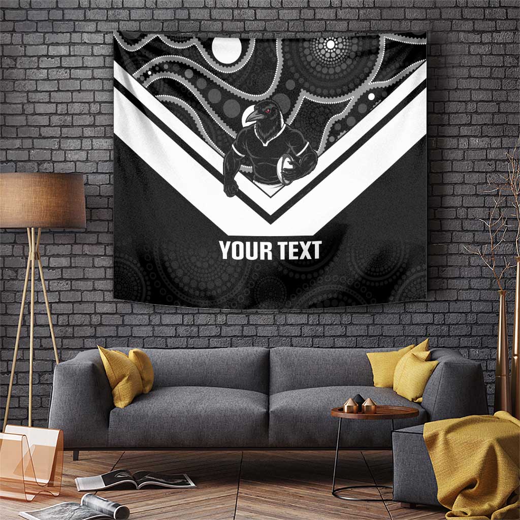 Souths Rugby Custom Tapestry Go Magpies Mascot Aboriginal Art - Aussie Hoodie