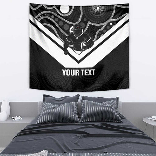Souths Rugby Custom Tapestry Go Magpies Mascot Aboriginal Art - Aussie Hoodie