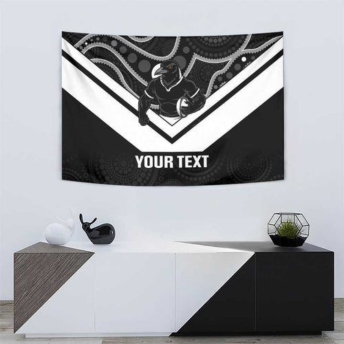 Souths Rugby Custom Tapestry Go Magpies Mascot Aboriginal Art - Aussie Hoodie