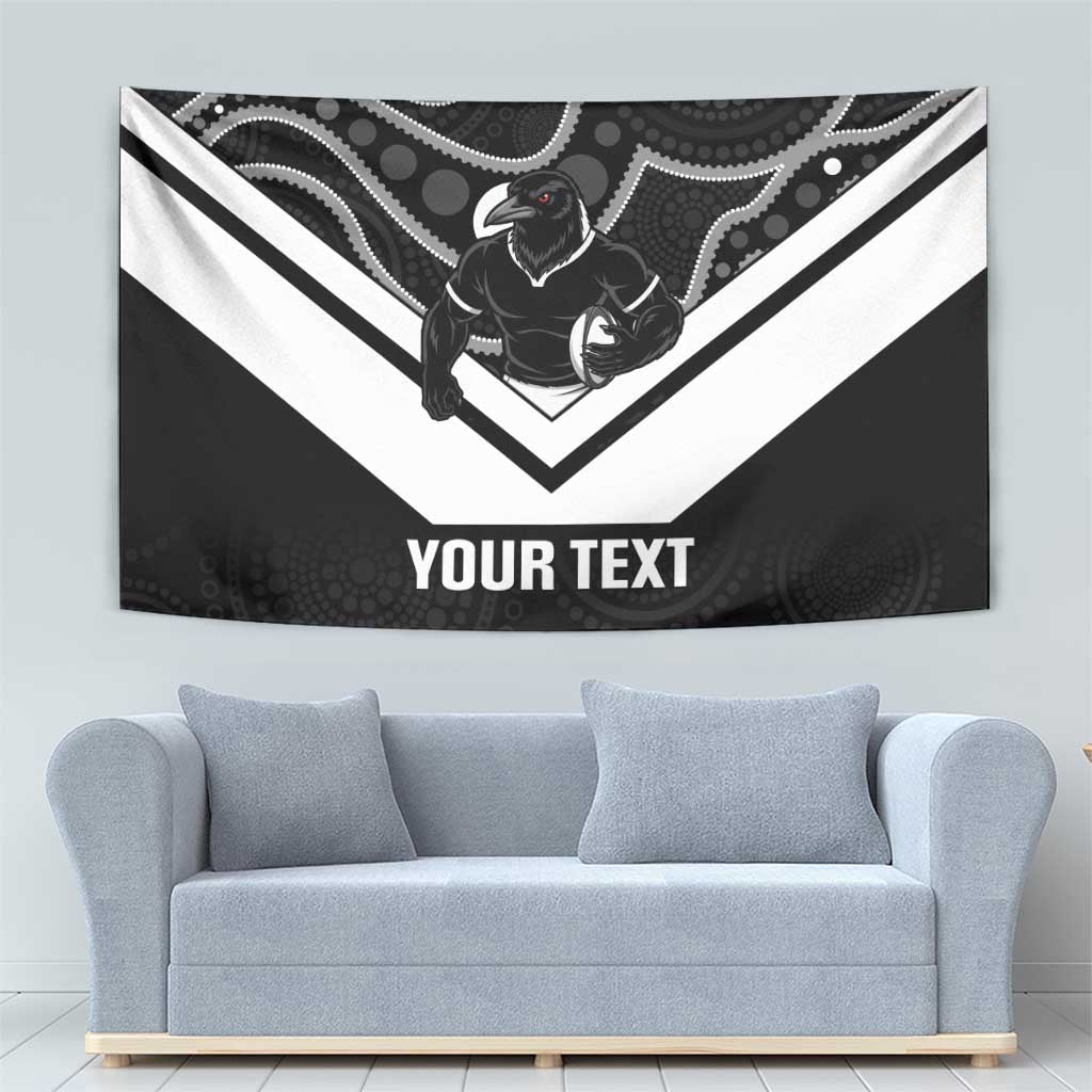 Souths Rugby Custom Tapestry Go Magpies Mascot Aboriginal Art - Aussie Hoodie