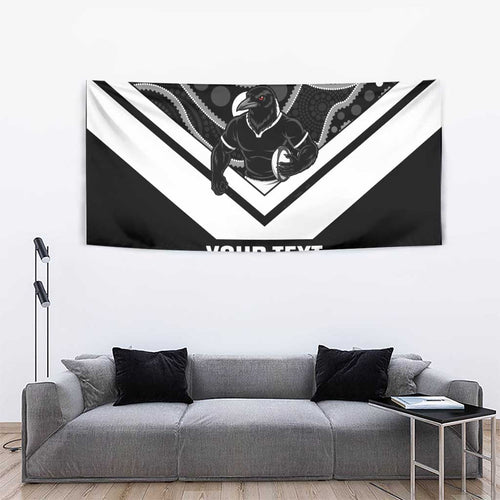 Souths Rugby Custom Tapestry Go Magpies Mascot Aboriginal Art - Aussie Hoodie