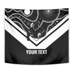 Souths Rugby Custom Tapestry Go Magpies Mascot Aboriginal Art - Aussie Hoodie