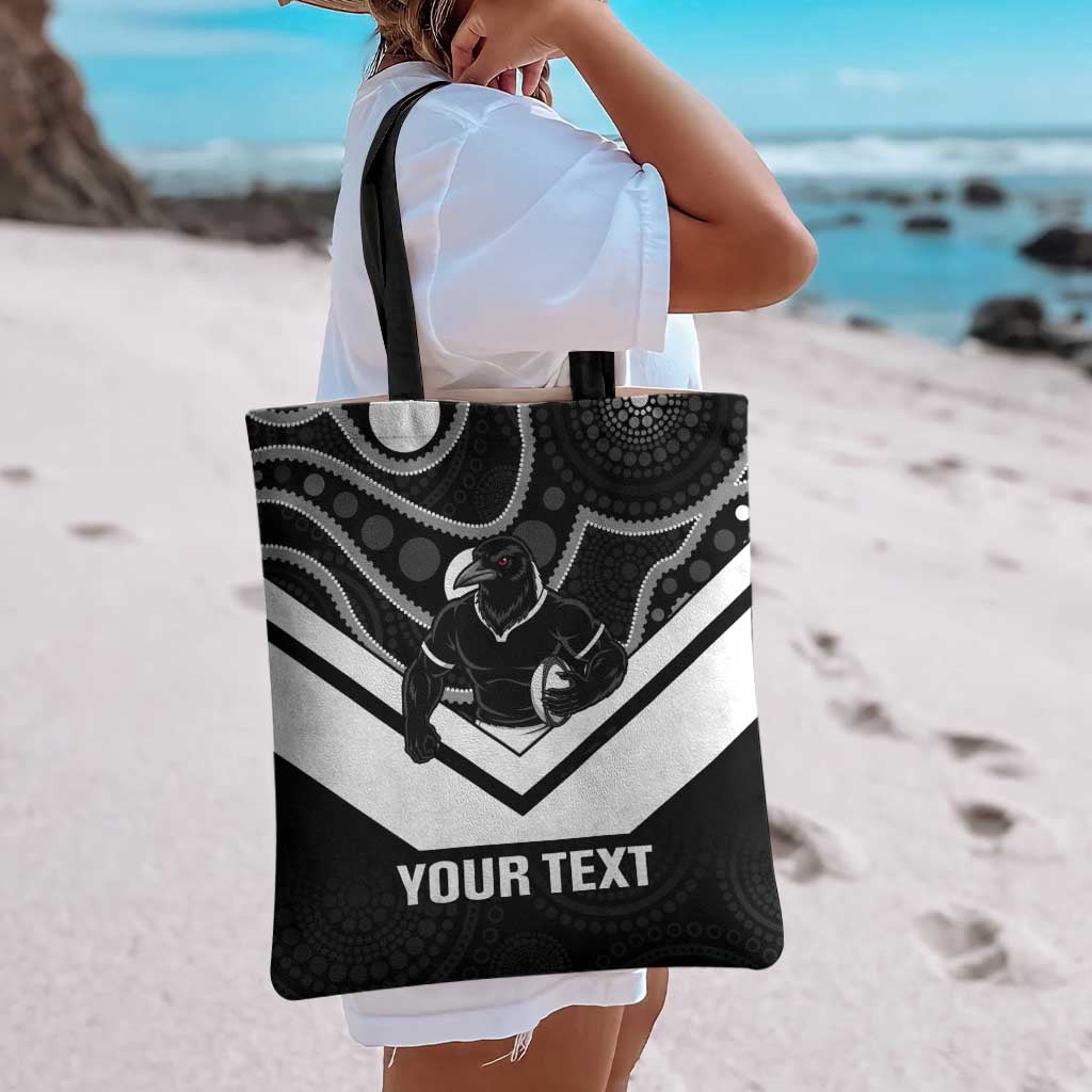Souths Rugby Custom Tote Bag Go Magpies Mascot Aboriginal Art - Aussie Hoodie