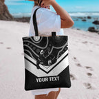 Souths Rugby Custom Tote Bag Go Magpies Mascot Aboriginal Art - Aussie Hoodie