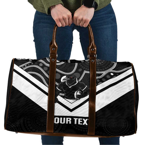 Souths Rugby Custom Travel Bag Go Magpies Mascot Aboriginal Art - Aussie Hoodie