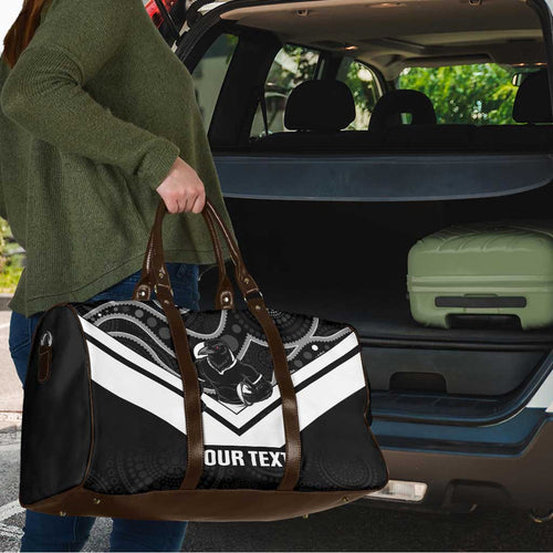 Souths Rugby Custom Travel Bag Go Magpies Mascot Aboriginal Art - Aussie Hoodie
