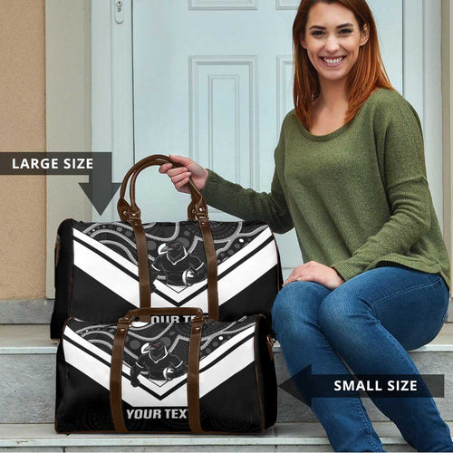 Souths Rugby Custom Travel Bag Go Magpies Mascot Aboriginal Art - Aussie Hoodie