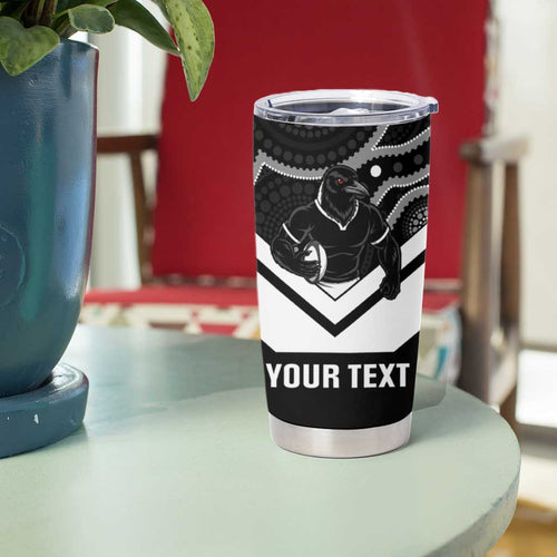 Souths Rugby Custom Tumbler Cup Go Magpies Mascot Aboriginal Art - Aussie Hoodie