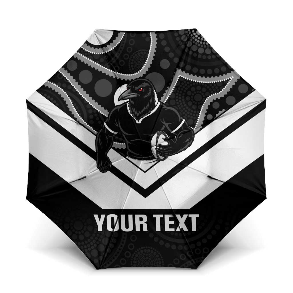 Souths Rugby Custom Umbrella Go Magpies Mascot Aboriginal Art - Aussie Hoodie