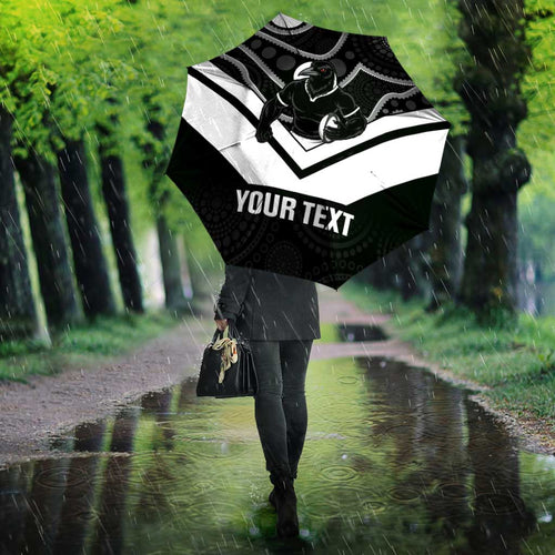 Souths Rugby Custom Umbrella Go Magpies Mascot Aboriginal Art - Aussie Hoodie