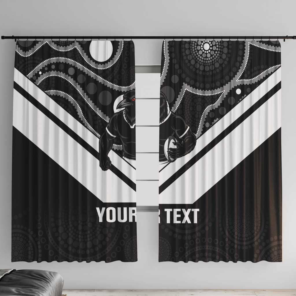 Souths Rugby Custom Window Curtain Go Magpies Mascot Aboriginal Art - Aussie Hoodie