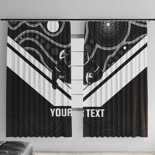 Souths Rugby Custom Window Curtain Go Magpies Mascot Aboriginal Art - Aussie Hoodie